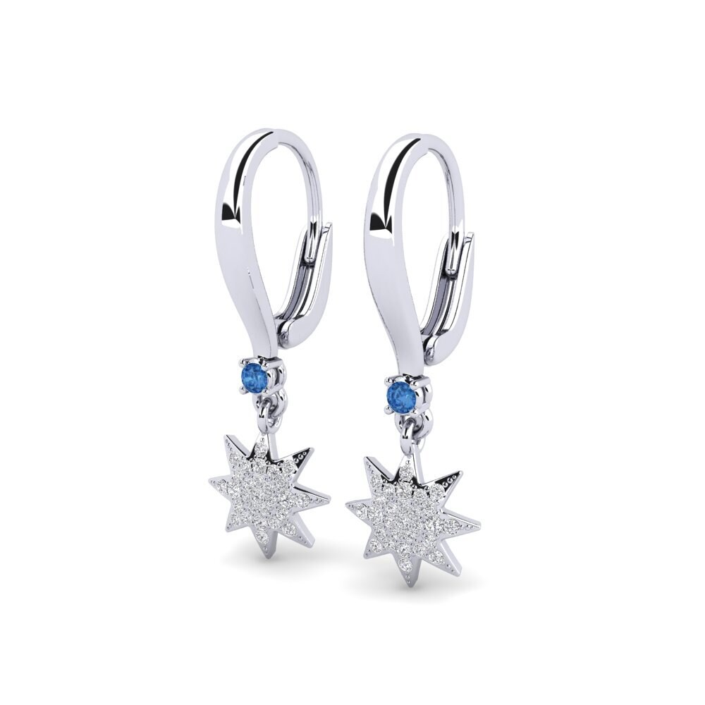 Donker Blauwe Zirkoon Dames Oorbellen Big Bang